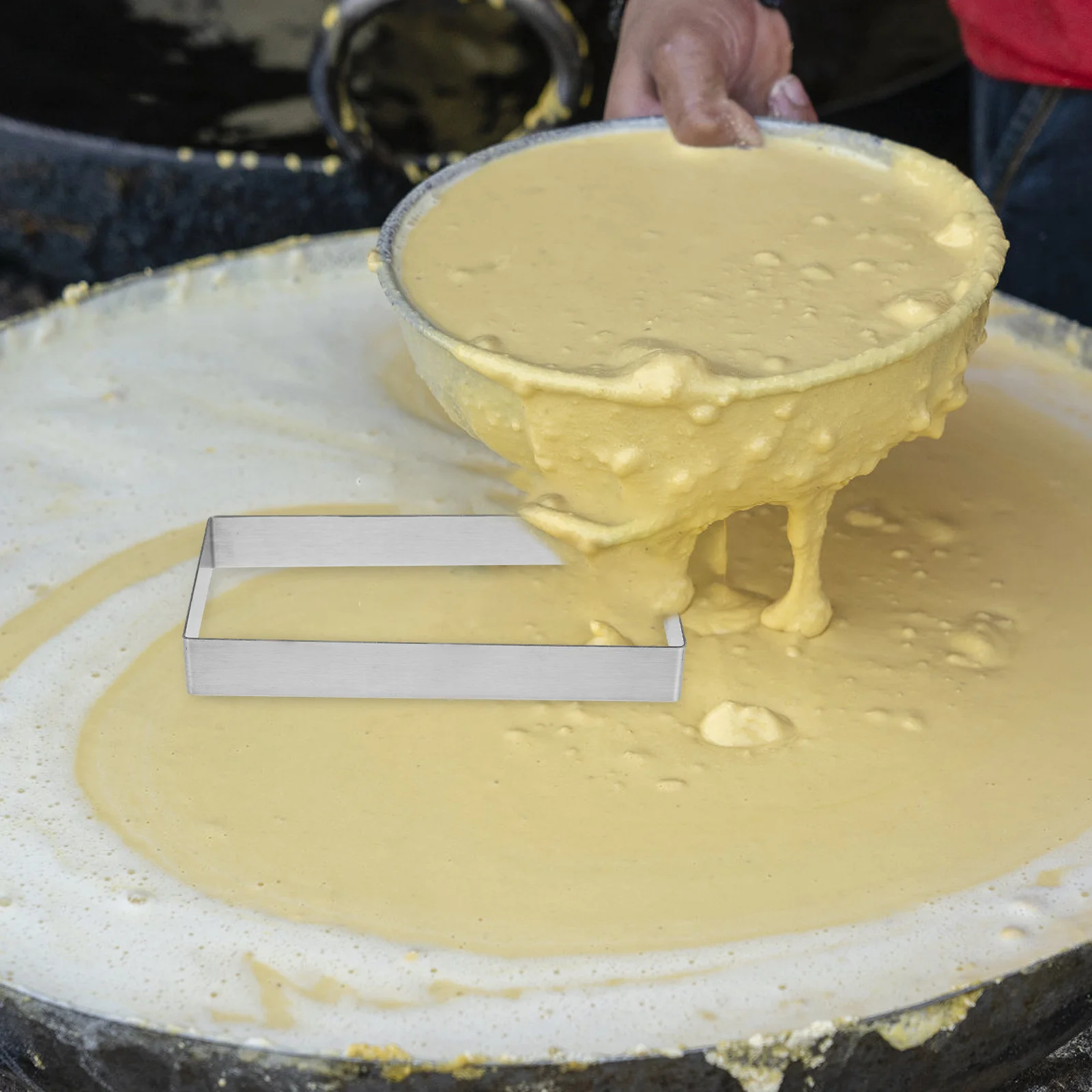 

Non-Stick Stainless Steel Cake Ring Rectangle Baking Mold Easy Demold Reusable Home Baking Tool Tart Ring Mousse