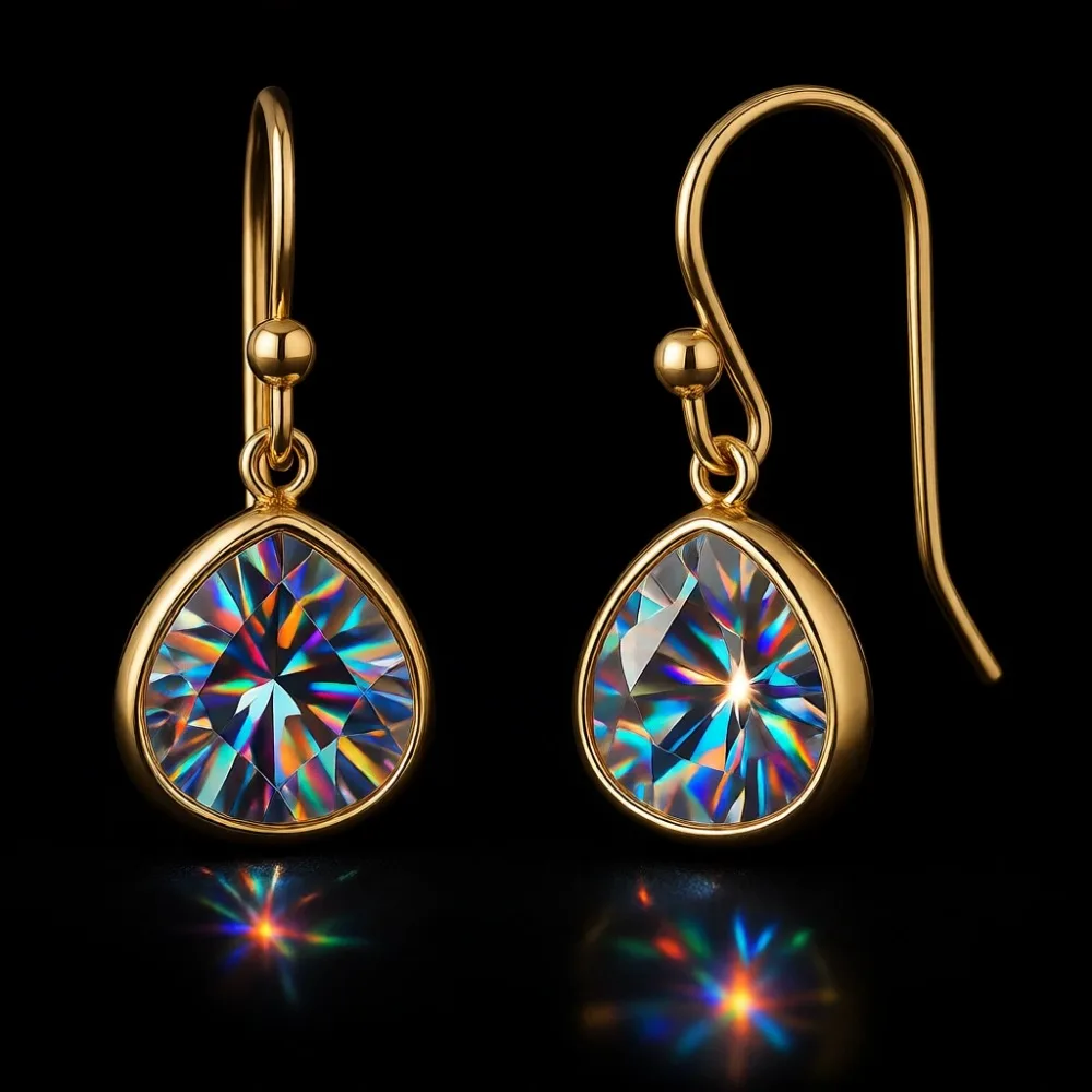 

Серьги-подвески из позолоченного золота 14 карат с кубическим цирконием, гипоаллергенные, легкие, с кристаллами, для невест, минималистичные свадебные украшения