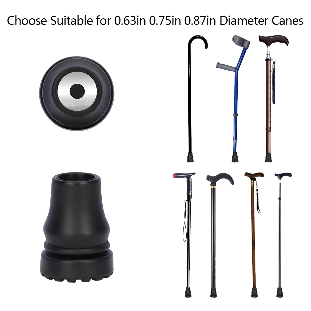 أطراف قصب مطاطية، أطراف قصب المشي شديدة التحمل، بديلة مضادة للانزلاق للقصب، أعواد المشي، أعواد المشي لمسافات طويلة، عكازات كبار السن