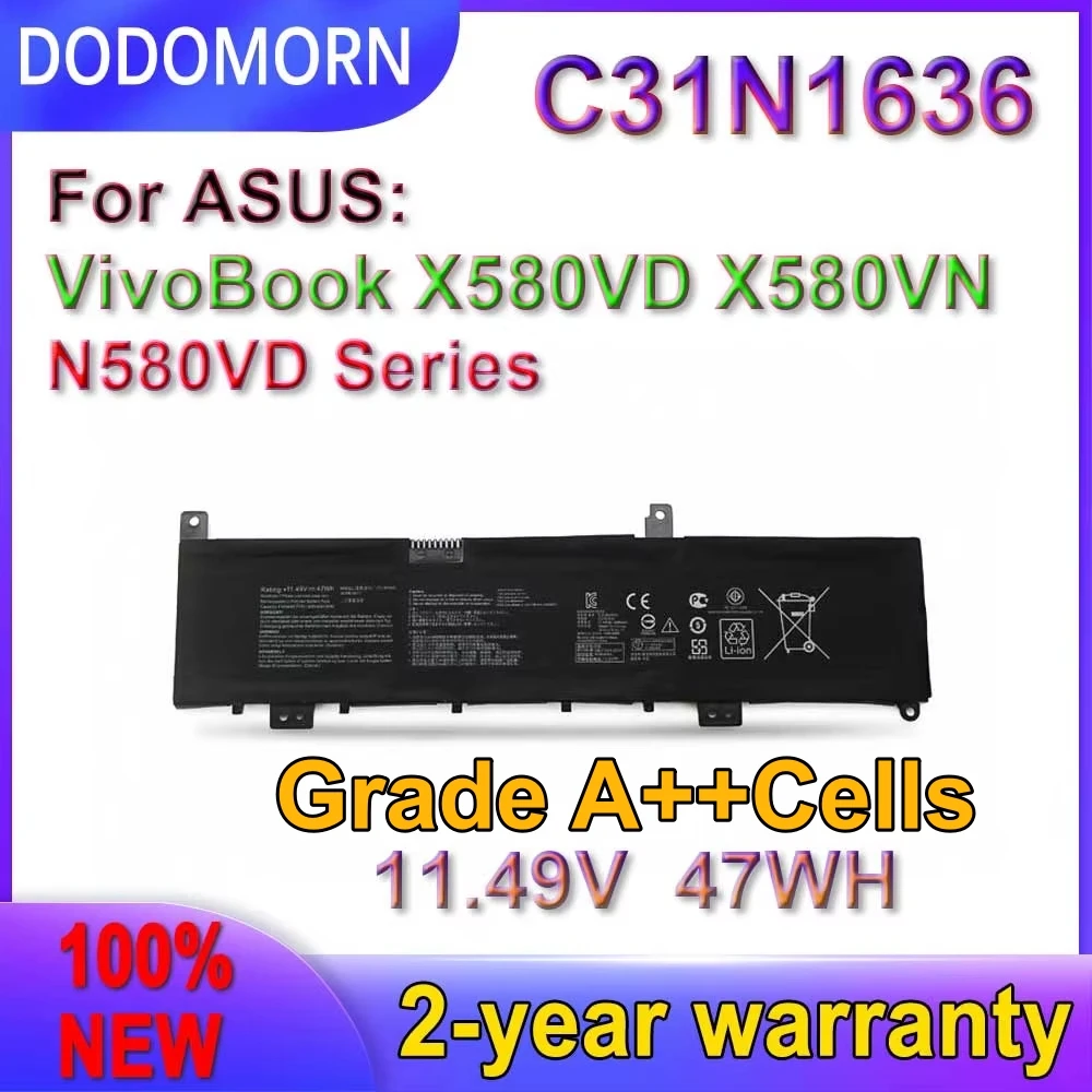 Новая батарея C31N1636 для ASUS N580VN N580VD NX580V X580V X580VN X580GD N580GD X580VD N580VD NX580VD7300 NX580VD7700