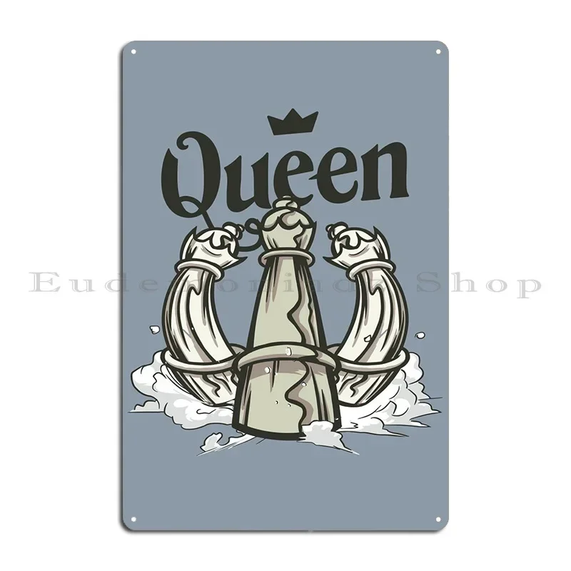 Chess Queen Metal Sign Cinema Cinema Custom Wall Decor Wall Mural Tin Sign Poster