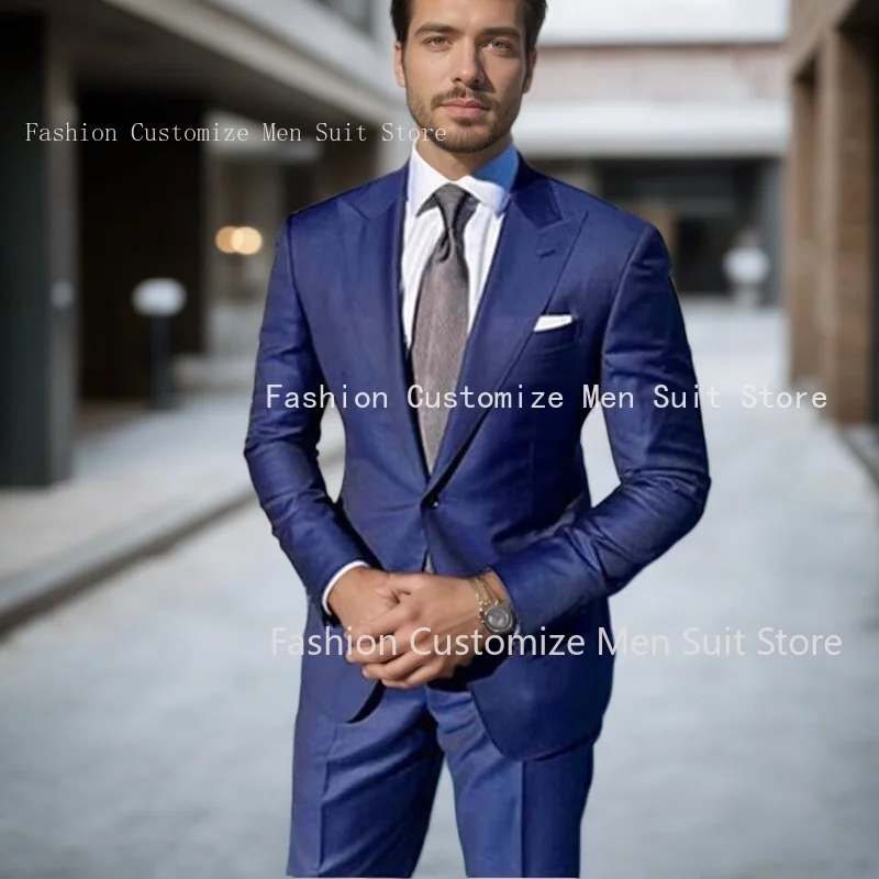 

Business 2 Piece Men Suit Slim Formal Wedding Suits for Men Best Man Blazer Pants Sets Groom Wear Tuxedo Costume Homme Mariage