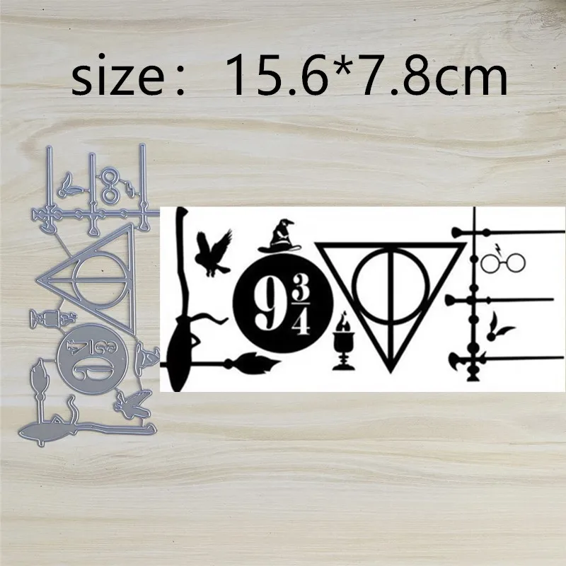 Irregular Broom Letter Hat Metal Cut Dies Stencils for Scrapbooking Stamp/Photo Album Decorative Embossing DIY Paper Cards