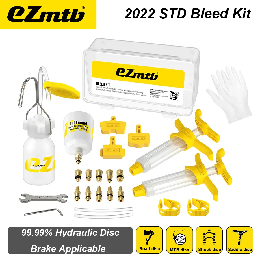 2022 Ezmtb Bike Hydraulic Dics Brake Oil Bleed Kit for Shimano&Avid&Sram&Magura&Hope&Formula MTB Road Bicycle Brake Repair Tool