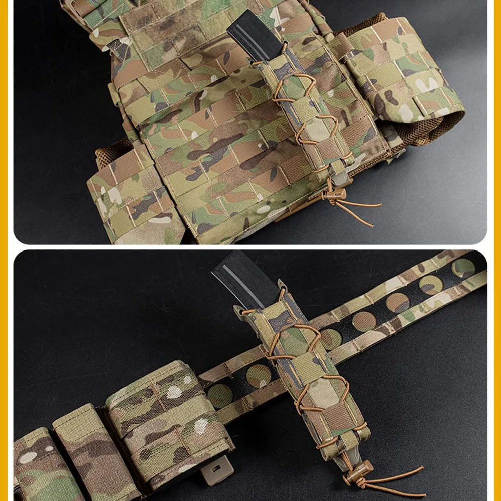 MP5 MP7 Magazine Pouch MOLLE Hunting Shooting Airsoft 9mm .45 Long Single Mag Holder Pouch Quick Release Tactical Belt Equipment view 5