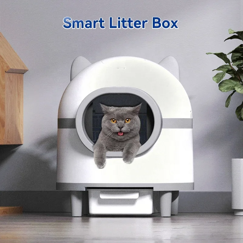 Wholesales Selling Cheaper Automatic Cat Litter Box Antibacterial Treatment Is Easy To Clean Smart Cat Litter Box