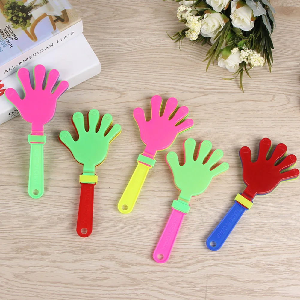 20 pcs plástico Noisemakers meia stuffers festa Clapper Natal presentes mãos batendo palmas brinquedo esportes brinquedos brilho aplaudindo