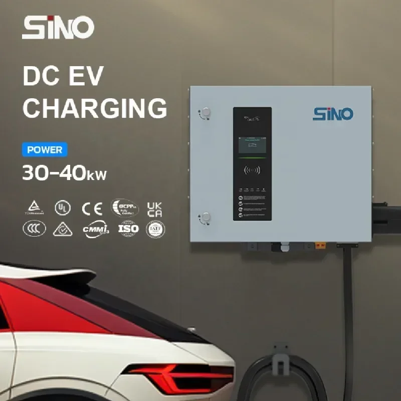 Hot Sale 30kw Dc Floor Mounted Stand Ev Charger Station Business Dc Fast Car Charging With 4.3 Inch Touch Screen