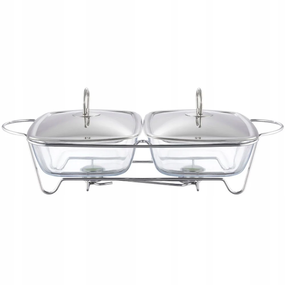 Ambiition Plat résistant à la chaleur avec chauffage en verre 58x28cm