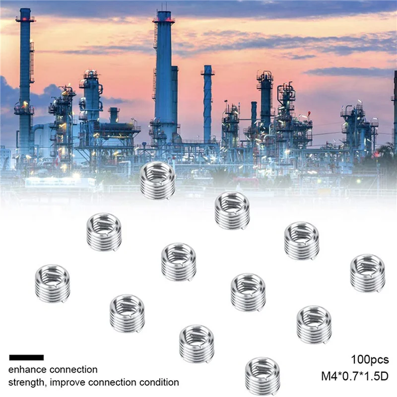 ABLN-200 шт. резьба для проволочной вставки, ремонт резьбы катушки Heli из нержавеющей стали SS304, резьбовая вставка, спиральная проволочная вставка (M40.71.5D)