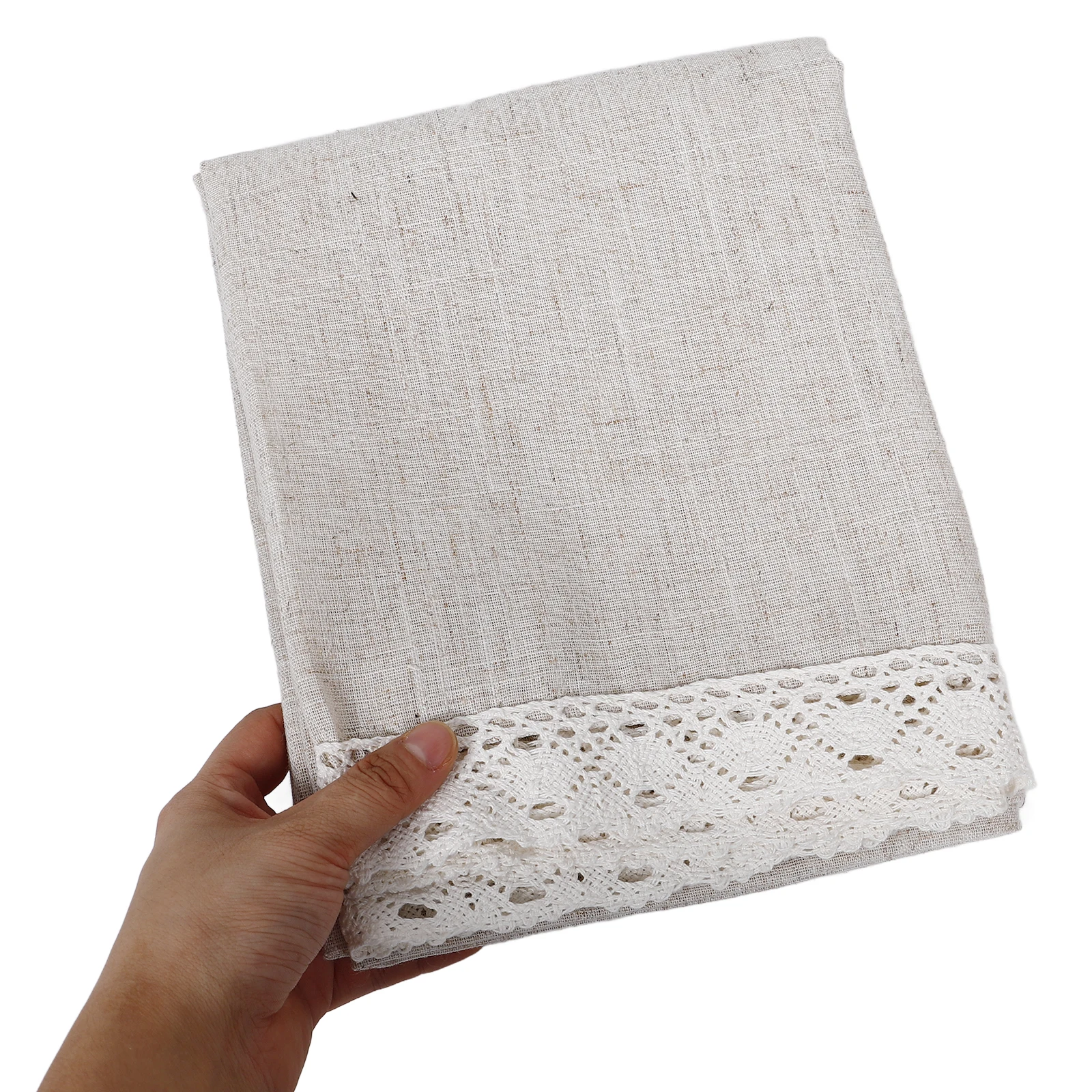 1pcs Cotton Linen Short Curtains For Kitchen Cafe Farmhouse Window Valance Bedroom Bathroom Decor Sheer Curtain Macrame Valance