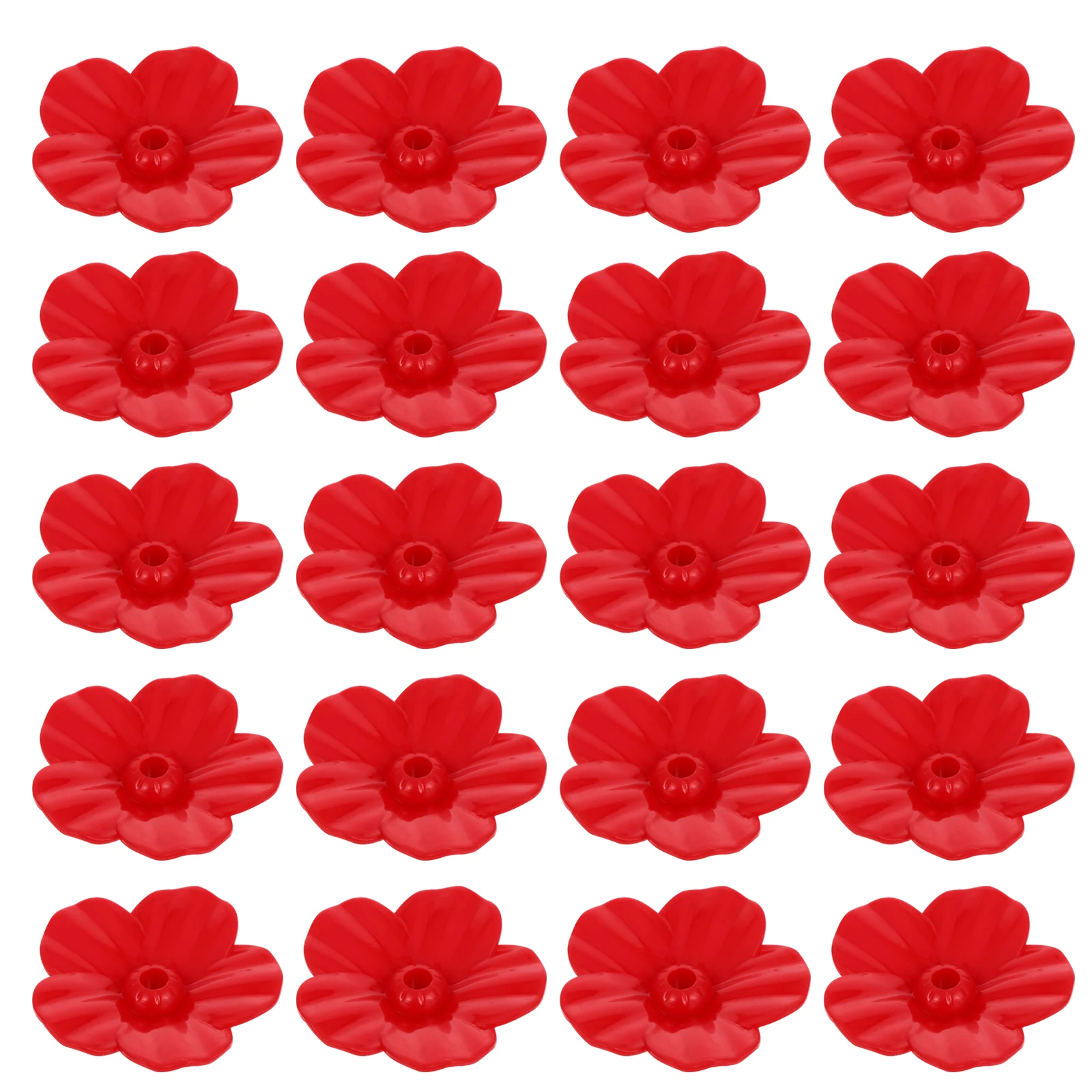 

25 Pcs Hummingbird Feeder Replacement Flowers Plastic Parts for Window Fittings Bird Water Decor Easy Assemble Clean Dry
