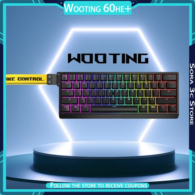 

Оригинальная клавиатура Wooting 60he + с магнитной осью, быстрый триггер, сверхнизкая задержка, постоянная индивидуальная игровая клавиатура