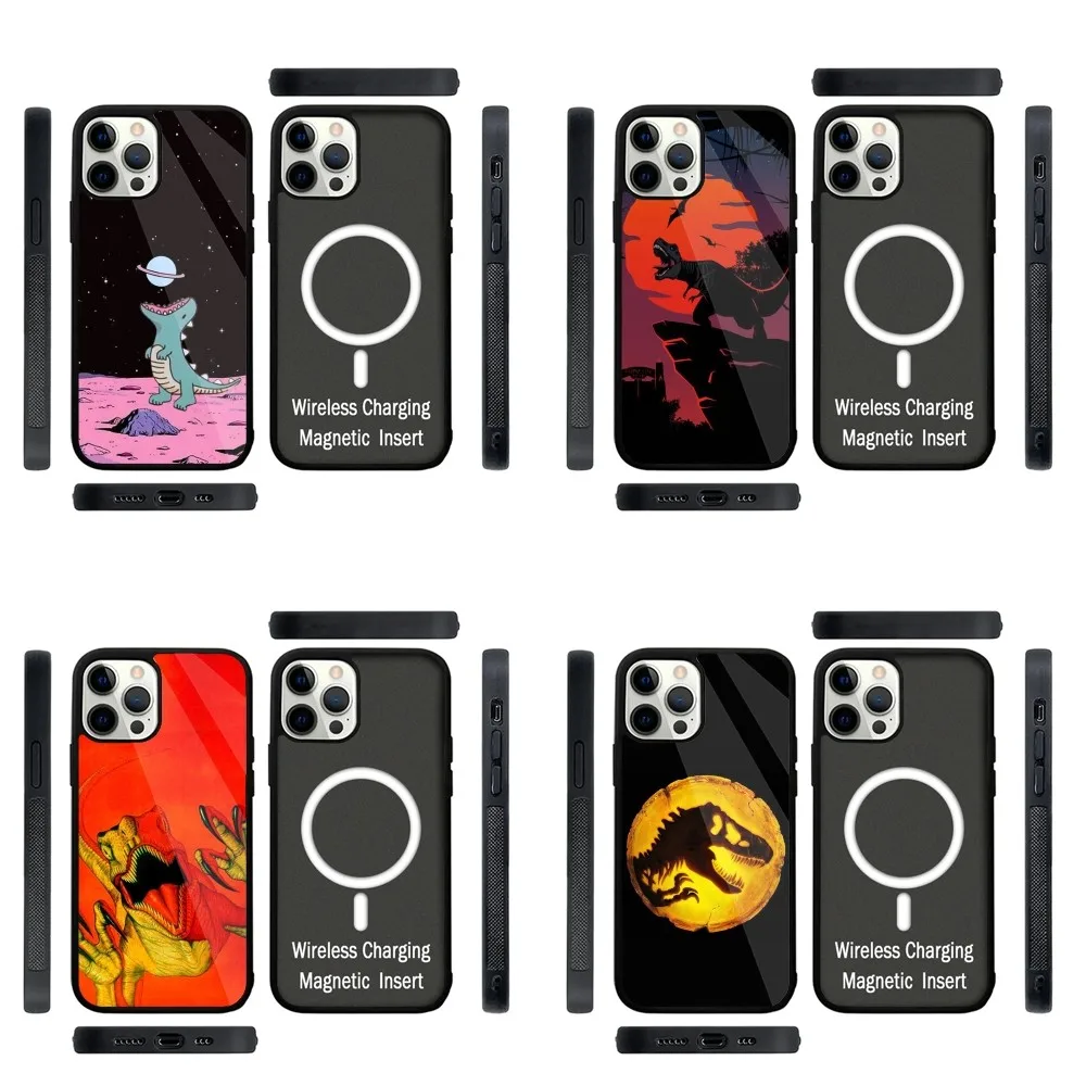 J-Jurassic Park Dinosaur  Phone Case Strong Magnetic For IPhone 15,14,13,Pro,Max,Plus,11,12,Mini For Magsafe Wireless Charging