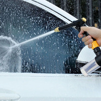 Portable High-Pressure Water Gun Cleaning Car Wash Machine  Watering Hose Nozzle Sprinkler Foam Thread Quick Connector