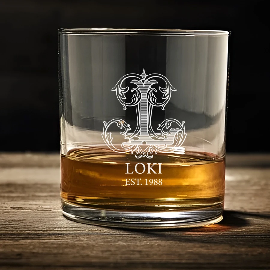 

Personalized Whiskey Glass, Engraved Custom Whiskey Glass for Christmas Gift for Him, Wedding Anniversary Gift, Birthday Gifts