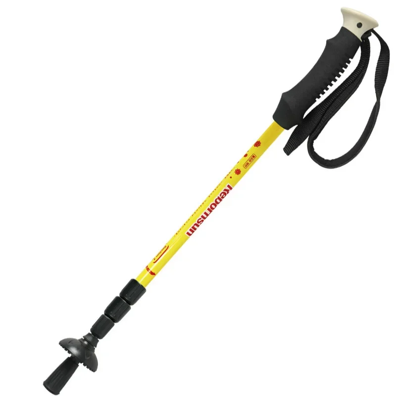 Carbon trekking pole ultra-light four-section telescopic pole ultra-short portable hiking pole off-road outdoor walking stick