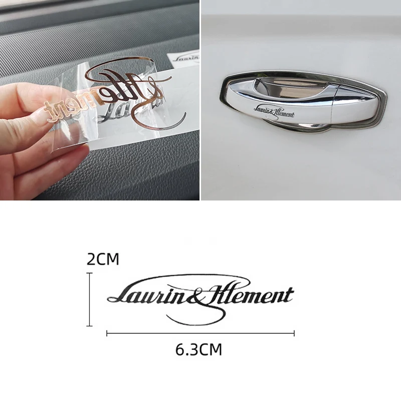 Metalen Auto Logo Laurin & Klement Signature Sticker Voor Skoda Voortreffelijke 3 Fabia Octavia Rapid Yeti Kodiaq Karoq Interieuraccessoires