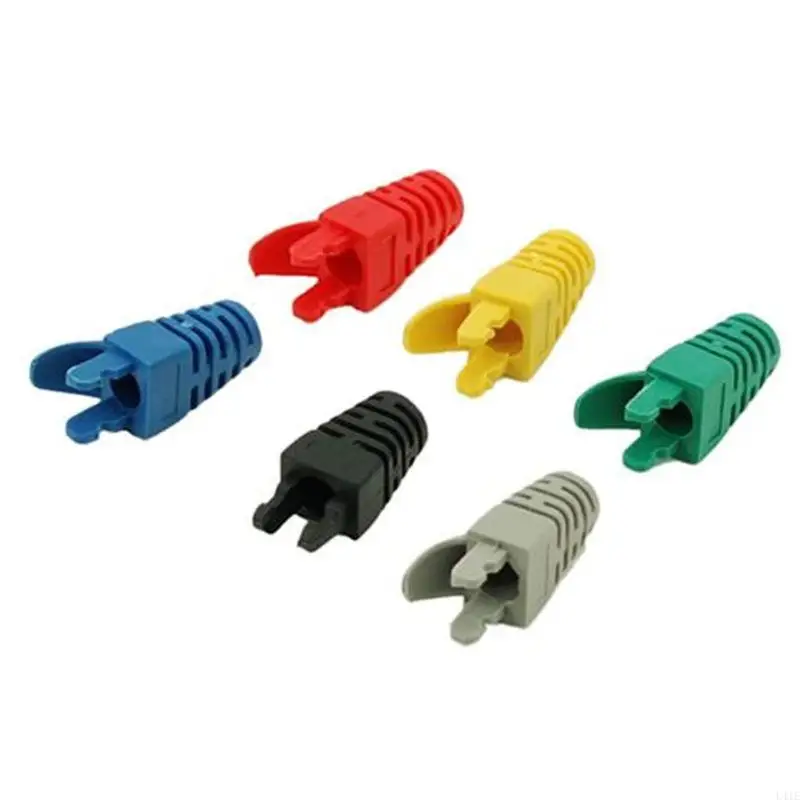 L41E 10/50 PCS/Establecer RJ45 Cat6 Capas arranque Capas cable Ethernet Cubierta enchufe