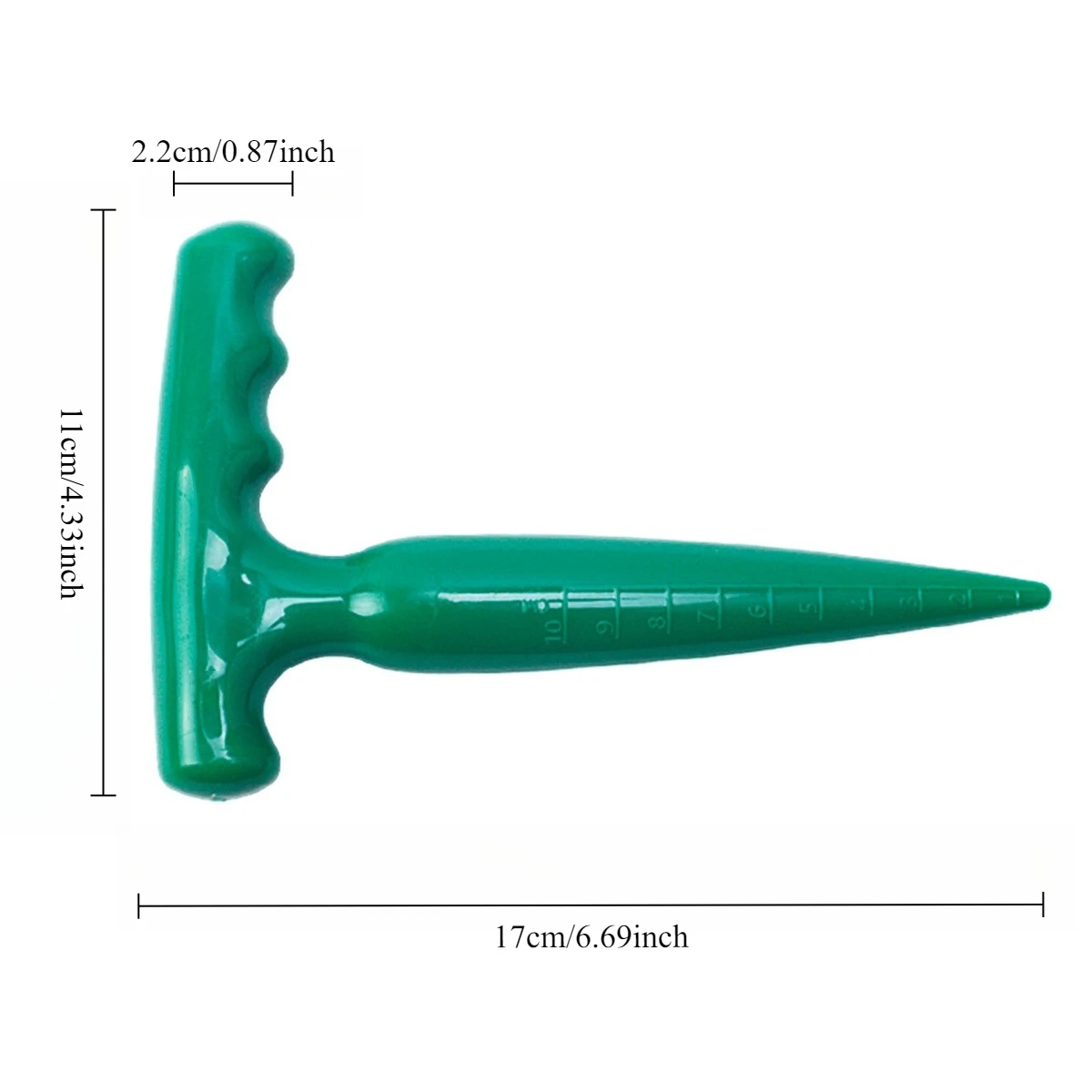 Plastic Garden Hole Digger with Long Handle Seedling Transplanter Planting Tool for Gardening Flower Bed Planting Digging Tool