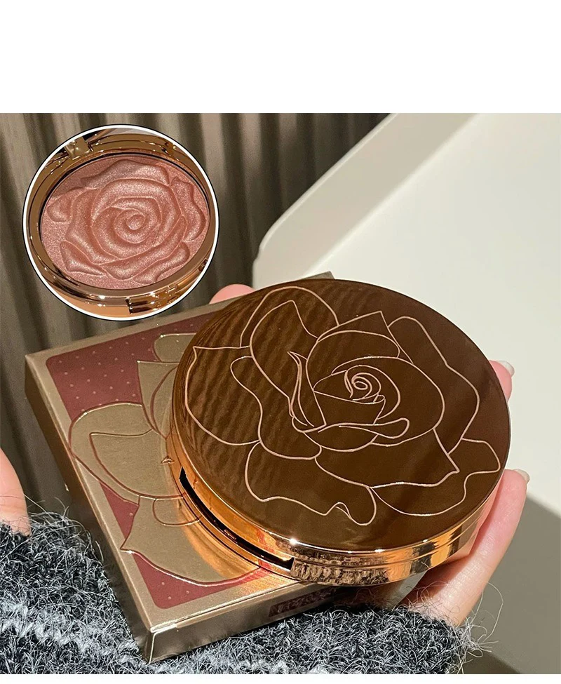 Rosen-design Highlighter Und Blush Palette Schimmernd Rosa Wangen_voghion.com