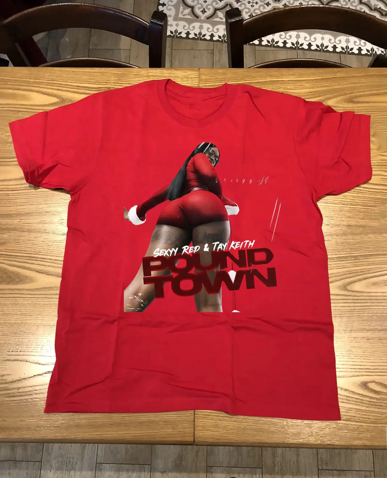Sexyy Red Pound Town Adult Cotton Tee Shirt Red UB298