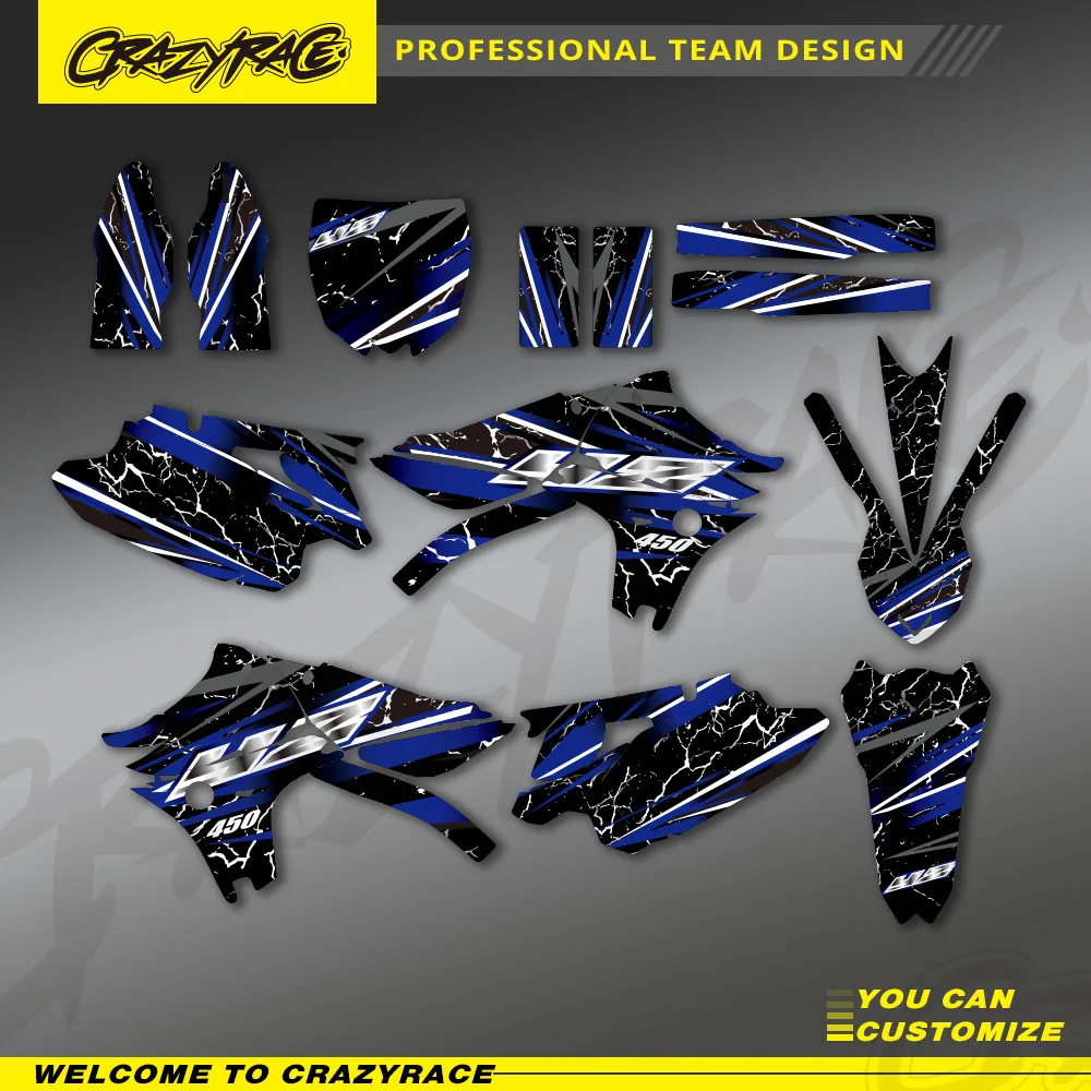 

Motorcycle Backgrounds Graphics Decals Full Stickers Kits For Yamaha YZF450 YZ450F 2010 2011 2012 2013 Custom Number Decoration