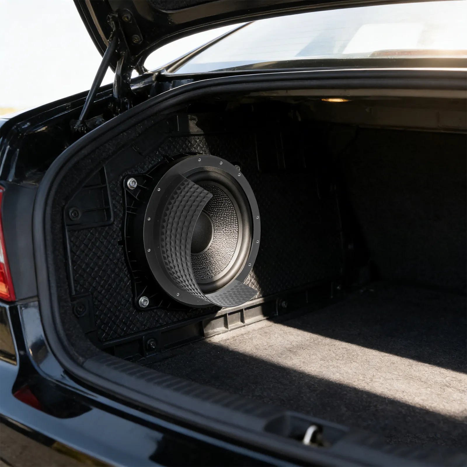 2Pcs Waterproof Car Speaker Covers Black Plastic 8 Inch Automotive Stereo Speakers Honeycomb Grill Cover Dustproof Protector