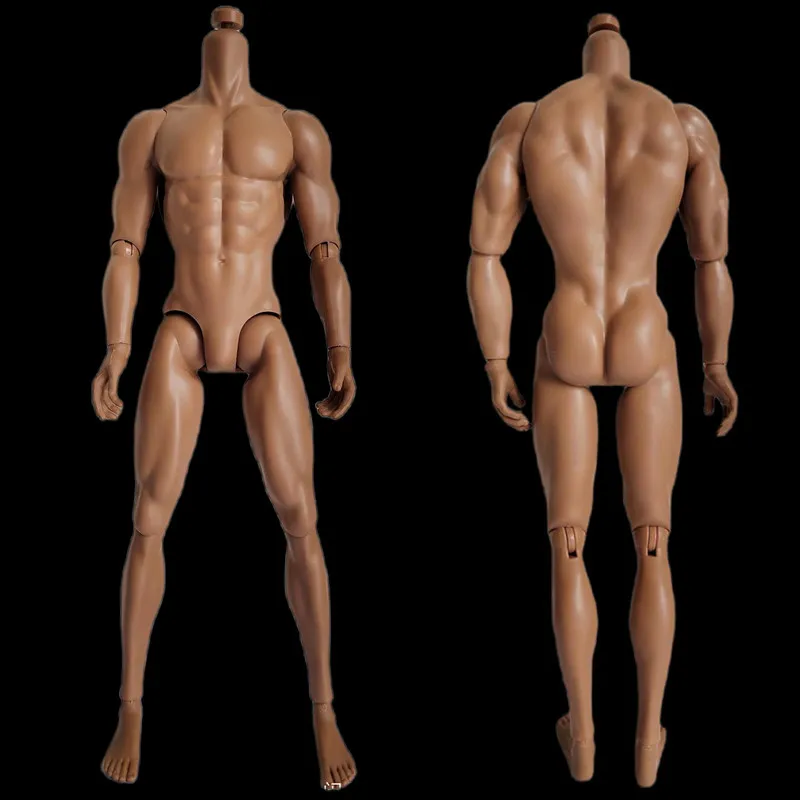 32cm Original Adonis Muscle Body Latino Skin Tone 1/6 Male Dolls Joints Movable Body Make Up Practice Blank Bald Head