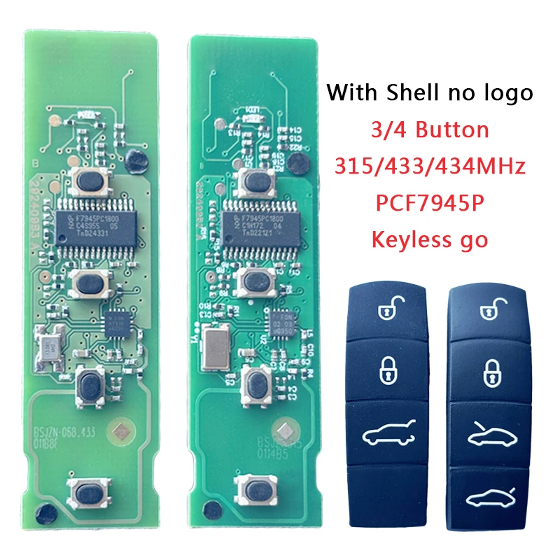 TXK005001 315/433/434MHz Keyless Go KYDZ Smart Remote Key For Porsche Cayenne Macan 3 Button 49 PCF7945P Chip
