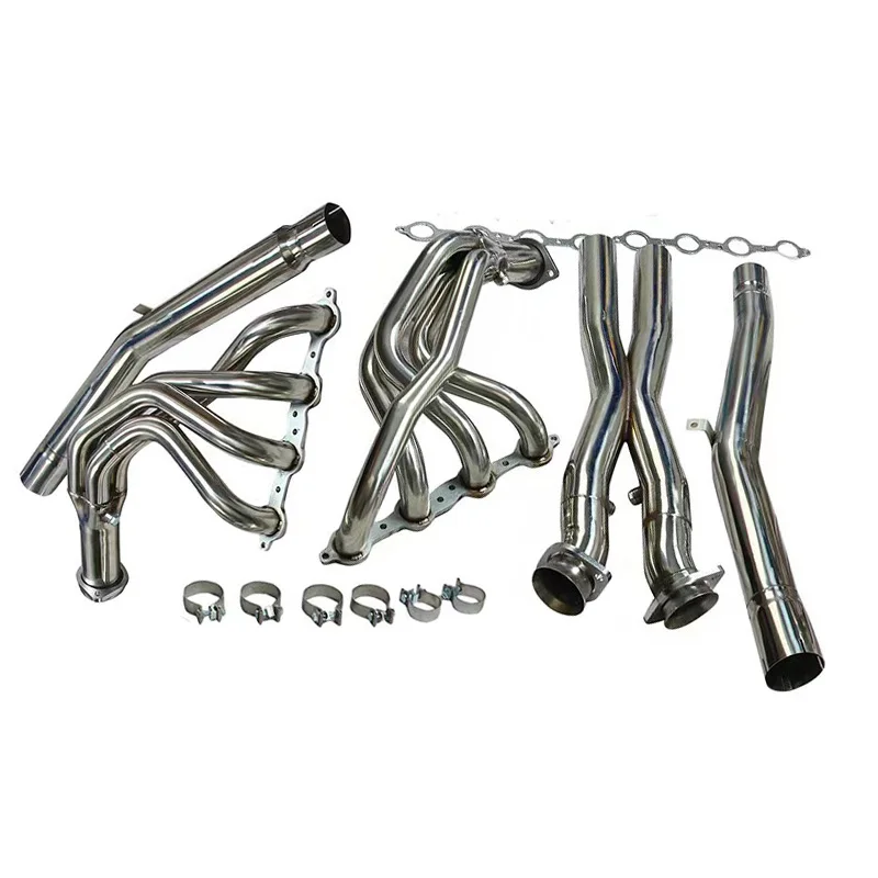 Exhaust Header for 2005-2013 Chevy Corvette C6 LS2 LS3 V8 6.0L 6.2L 7.0L Exhaust Header Cross X-Pipe Kit