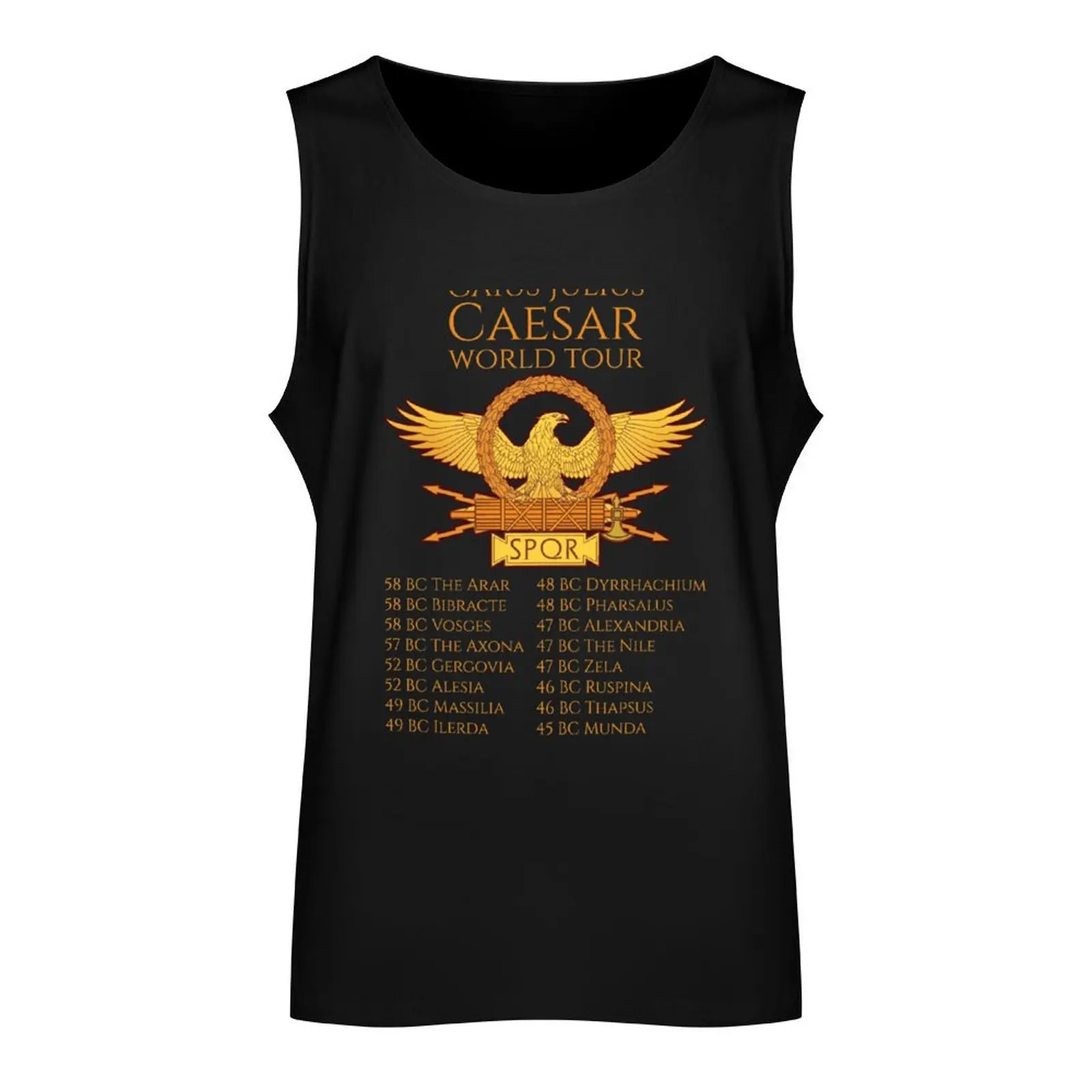 Gaius Julius Caesar World Tour - Ancient Rome SPQR Legionary Eagle Roman History Tank Top Sports clothing vest men