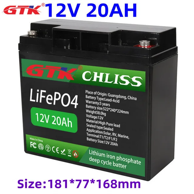 GTK 12V 6AH 20AH 30AH 50AH 100AH 200AH 300AH リチウムリン酸鉄