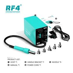 RF4Hot Air Gun RF-H5 800W BGA Rework Solder Station Soldering Heat Air Gun Station 220V / 110V For SMD SMT Welding Repair