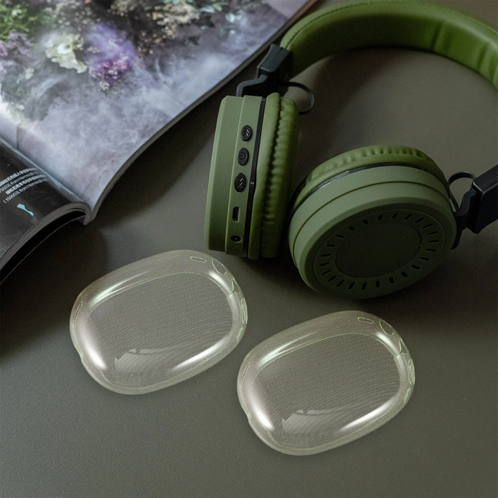 

1Pair Wireless Earphone Silica Gel Cover Durable Tpu Ear Pad Protector Compatible -Slip Sweat Resistant