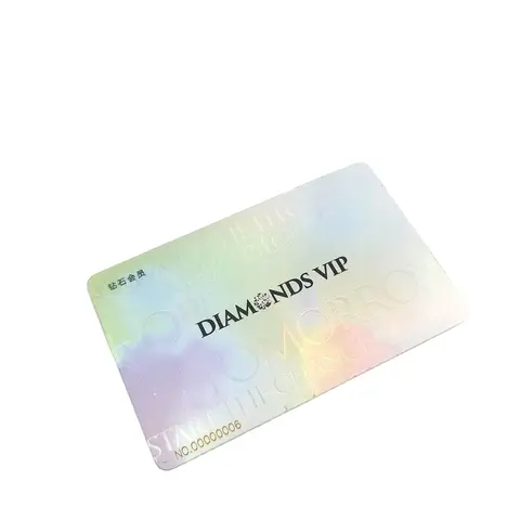 Luxury Custom Laser Finished PVC Plastic Hologram Business Cards With Full Color Printing