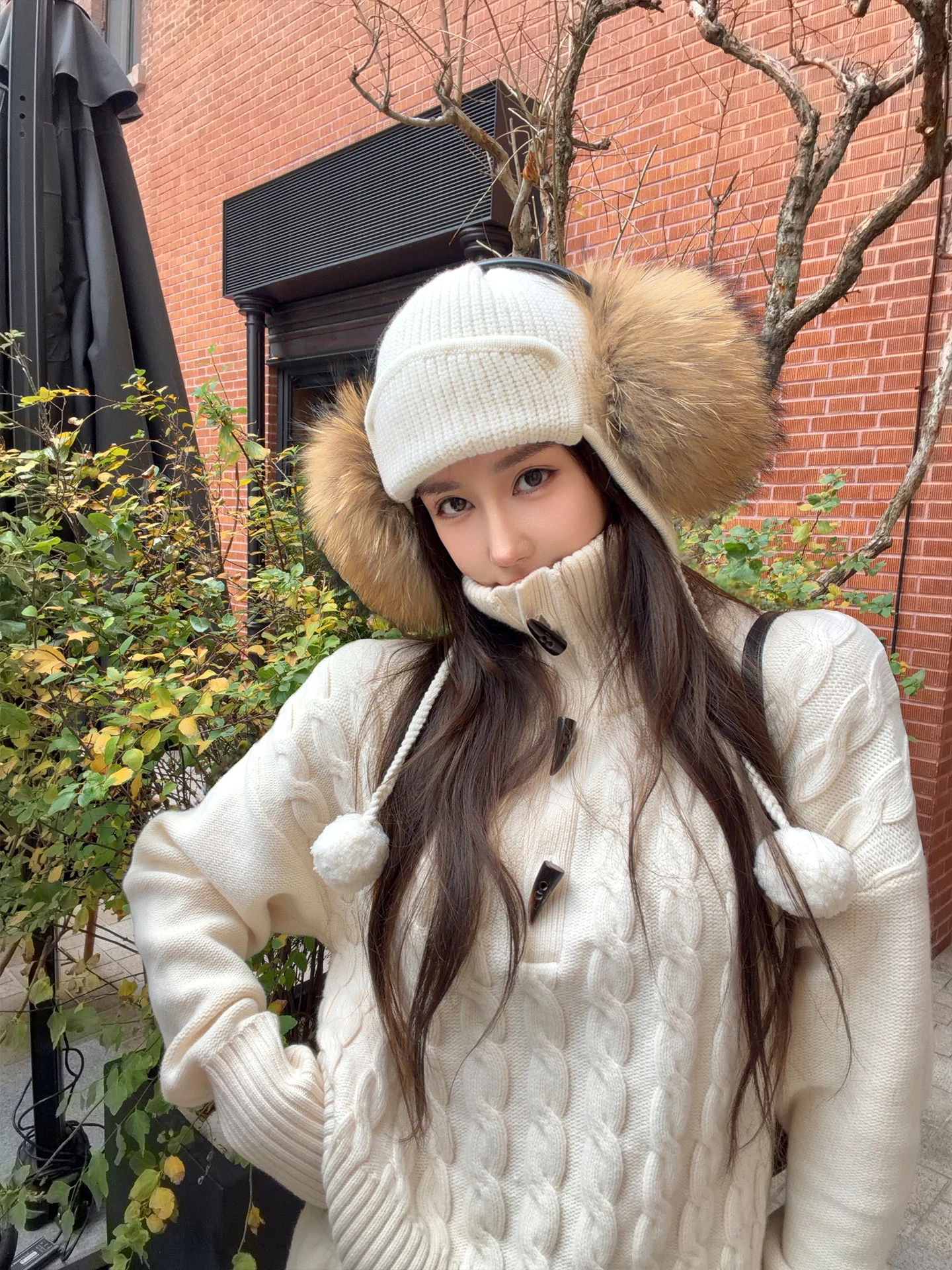 

Женский шерстяной свитер ZOWZOW Spicy Little Pepper с многоцветным воротником, узором «косичка» и 3D-цветами, повседневный, с длинными рукавами