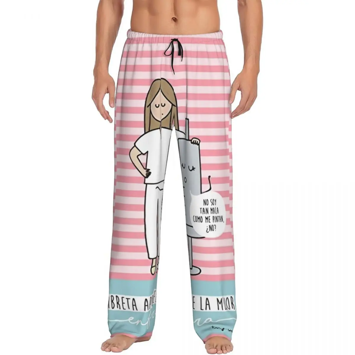 Custom Print Men Enfermera En Apuros Doctor Nurse Medicine Pajama Pants Sleep Sleepwear Bottoms with Pockets