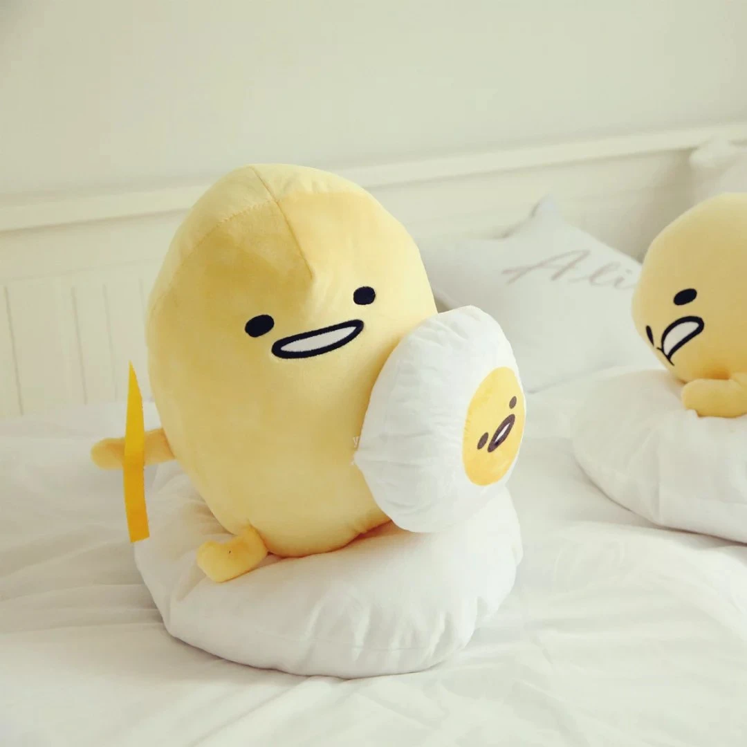 Soft Cuddly Gudetama Plush Toy Kawaii Japanese Style Doll Sleeping Plushies Back Cushion Throw Pillow Birthday Gifts For Girl