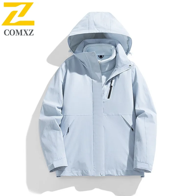 

COMXZ Men Adventure Jacket Hooded Design Outdoor Durable Parka Casual Hiking Journey Comfort Lightweight Autumn Winter Coats
