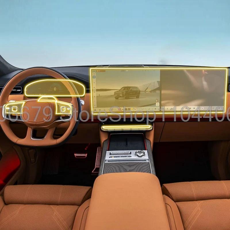 TPU screen protector film For ZEEKR 9X 2026 Car Panel Dashboard Protective Sticker Interior Anti-Scratch Film Accessories﻿