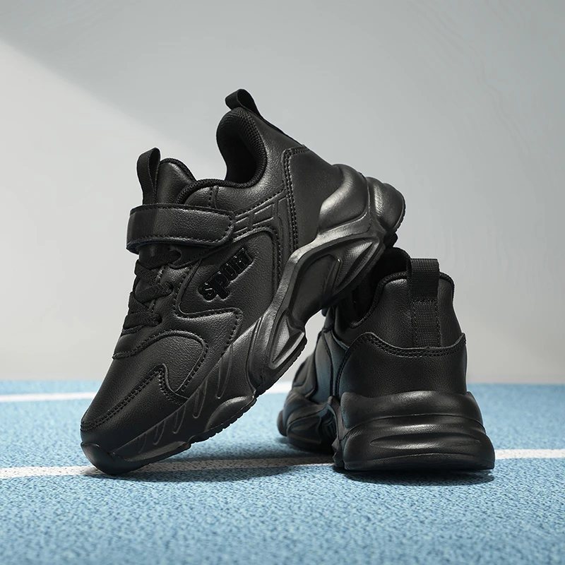 

Autumn Winter PU Leather Sneakers for Kids 2026 New Design Casual Sports Shoes Children Comfortable Walking Running Trainers