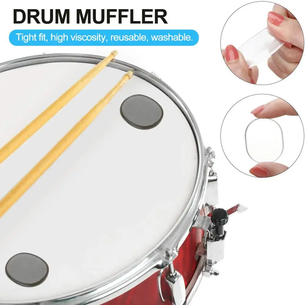 30Pcs Drum Dampeners Portable Silencer Pads Self-Adhesive Moon Gels Silicone Gel Pads Washable Drum Mute Pads Dampening Gel Pad