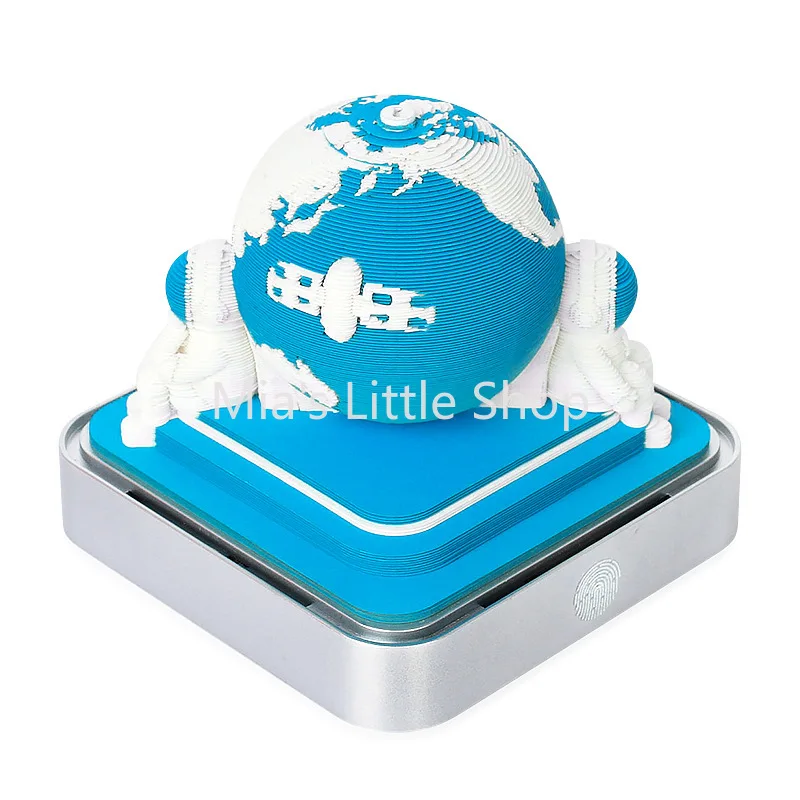 paper engraving model desk calendar desktop ornament 3D three-dimensional sticky notes 2026 earth calendar