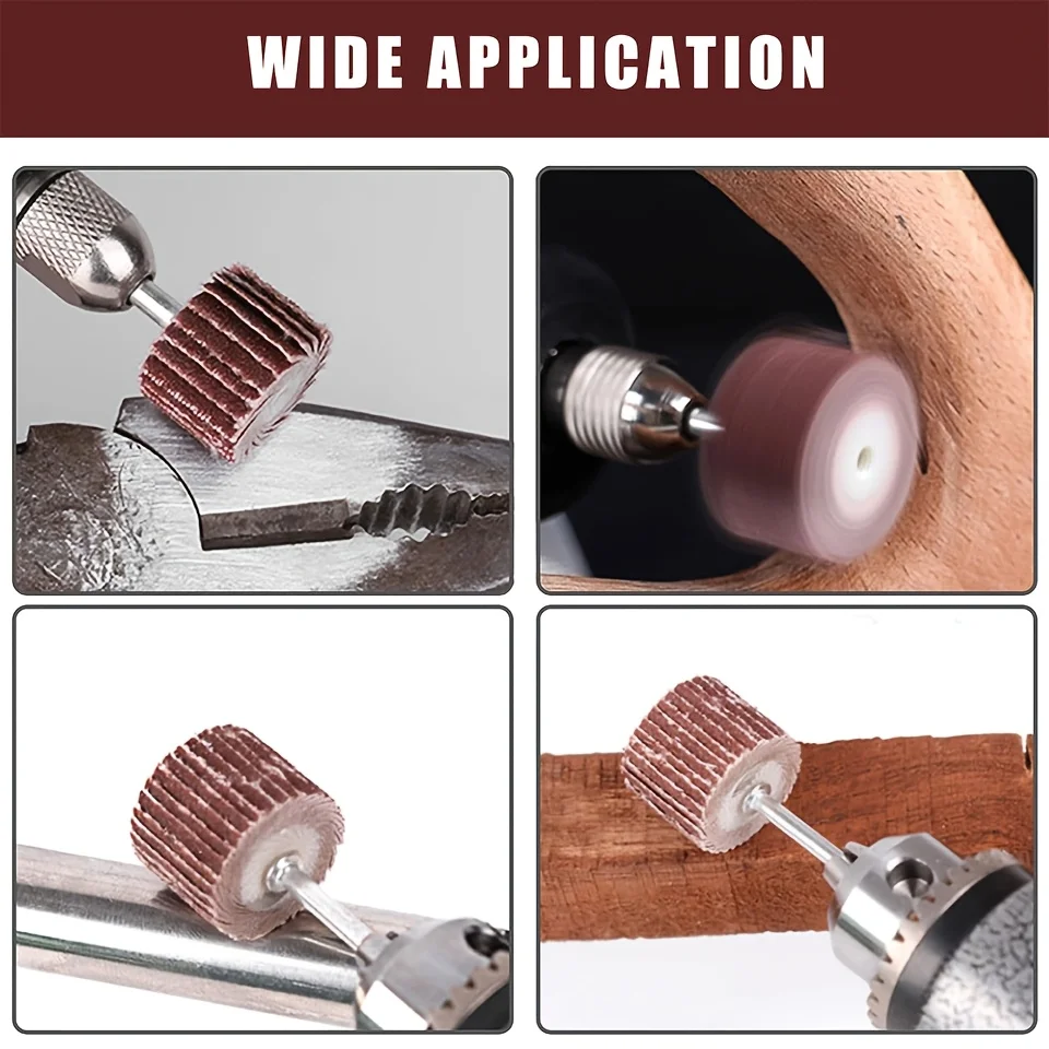 23-teiliges Schleifpapier-Set für Dremel-Rotationswerkzeug mit 3-mm-Schaft, Schleifscheibenkopf, Polierscheiben, Schleifscheibe – Detail 6