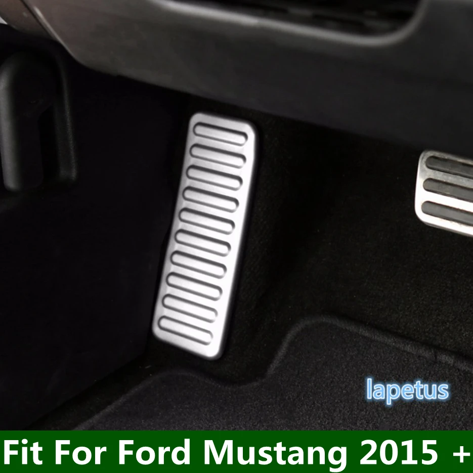 

Metal Left Foot Rest Pedal Decoration Frame Cover Trim For Choice ! For Ford Mustang 2015 2016 2017 Car Accessories