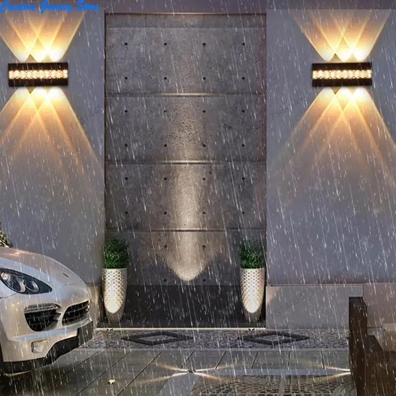Obrázek 6: Outdoorové vodotěsný zeď lehký 10W 8W 6W ABS materiál dekorační sad lampa exteriér zeď val energy‑saving