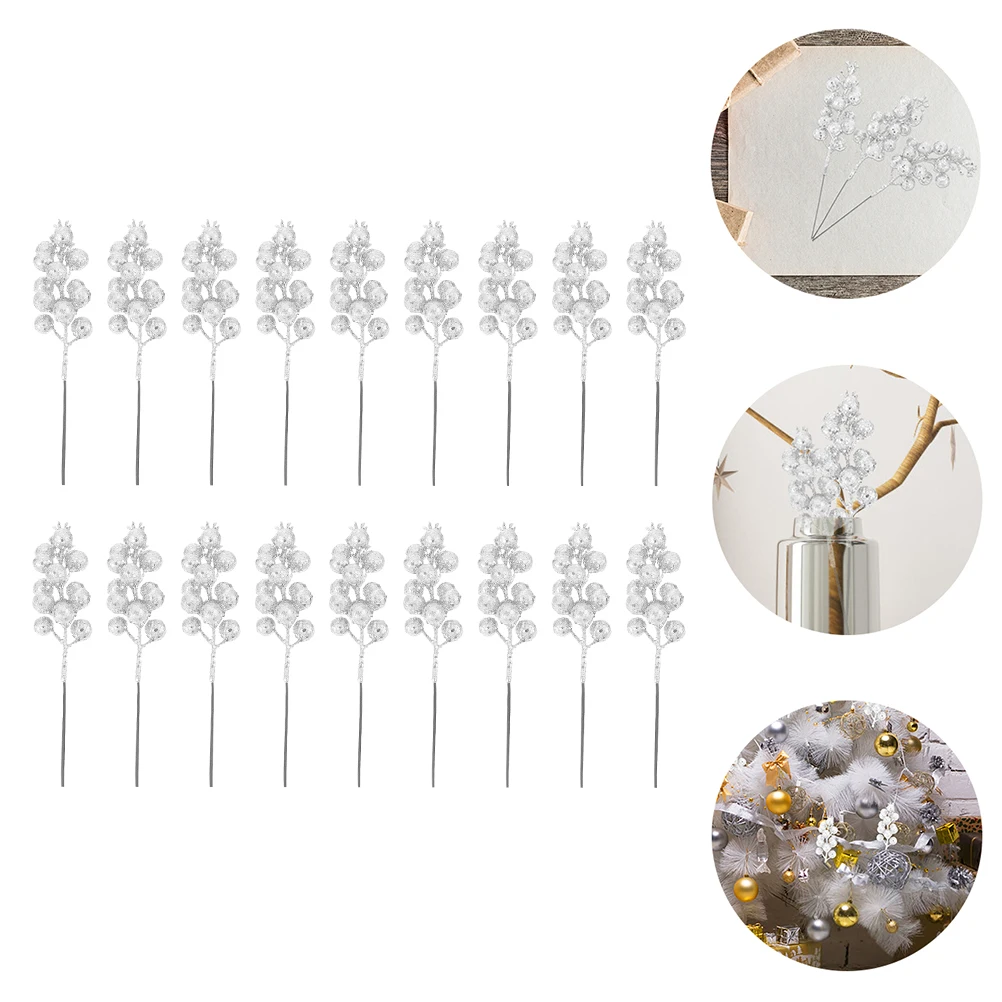 

24 Pcs Bright Sequin Small Berries Long Lasting Beautiful Decoration Home Cafe Restaurant Evening Party Photography Prop