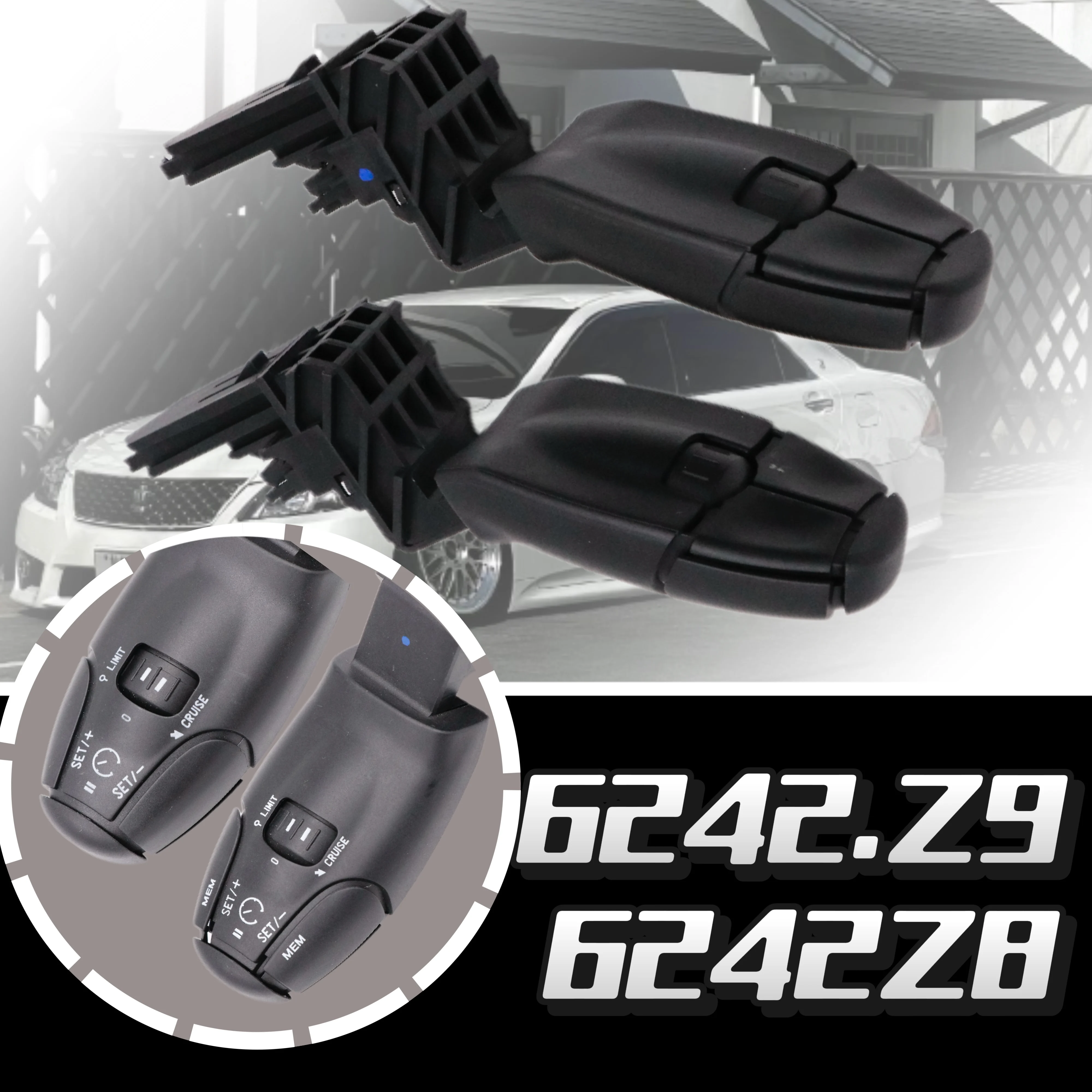 

6242Z8 6242Z9 Cruise Control Stalk Switch With Speed Limit 6242.Z9 6242.Z8 For Peugeot 307 308 408 206 207 301 3008 for Citroen