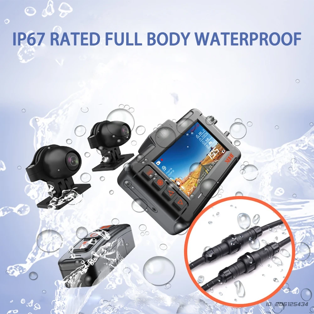 دراجة نارية مسجل قيادة مراقبة ضغط الإطارات مقاوم للماء دراجة نارية مسجل GPS للرؤية الليلية رصد موتو الملحقات #2